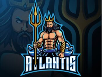 Poseidon-mascot-logo-with-trident-weapon |  free downlaod |