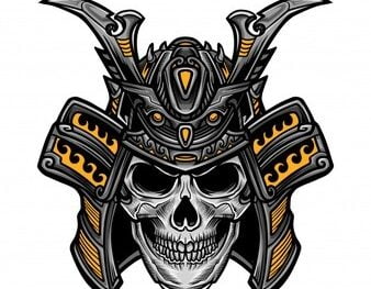 samurai-skull-head-vector