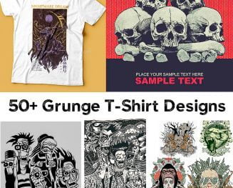 50 GRUNGE T-SHIRT DESIGNS COLLECTION