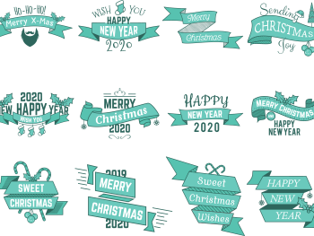 Christmas Labels color non editable texts | BY Pixirak.Com |