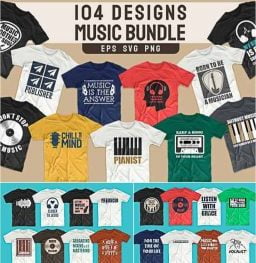 Tshirt Designs Music Slogans | Vector Illustration |
