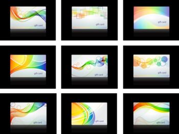 Business card templates modern colorful dynamic abstract Free Downlaod |