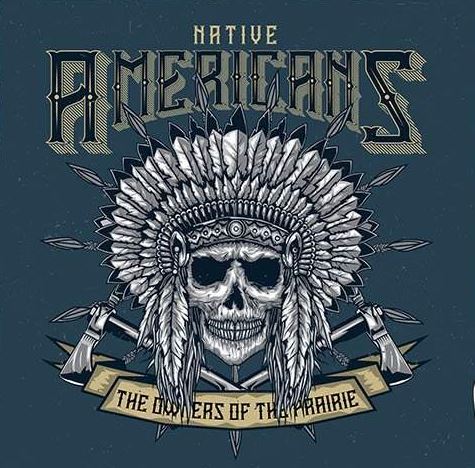 American_old_things_emblem_with_text_vintage_illustration