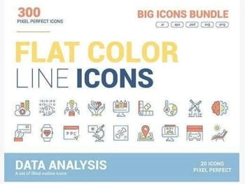 Big collection of Flat line color icons Free Download By Pxirak Freelancer |
