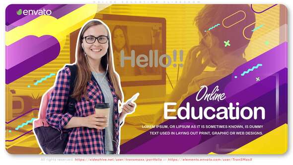 Online Education Slideshow | After Efefct template Free Download |