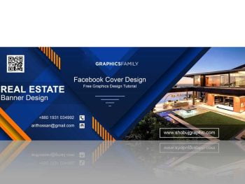 Real estate facebook cover banner - Free Psd