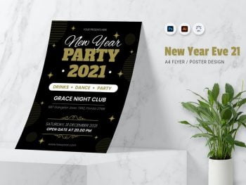 New Year 21EVE Flyer RJMEQKW | By Pixirak |