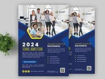 School Admission Flyer SKHVJRY | Free Premium DesignTemplate |