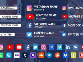 110 Social Media Lower Thirds