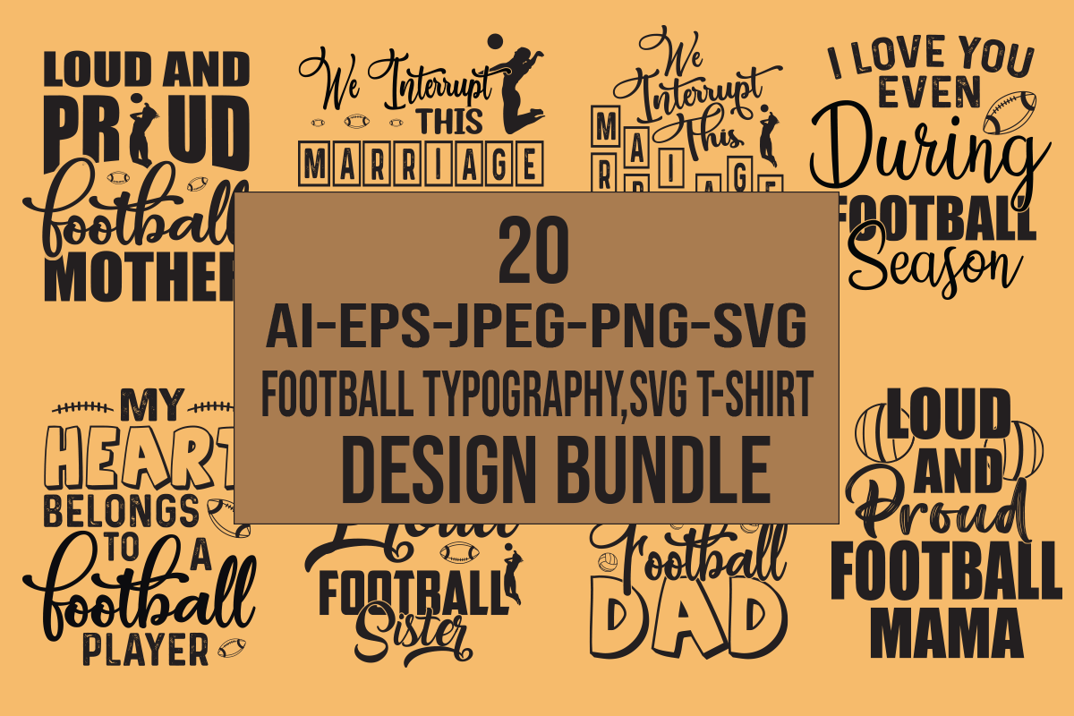 Football Typography Bundle