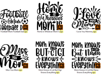 Mothers Day SVG Design Bundle 26769405 Free Download Motherday Tshirt Design |