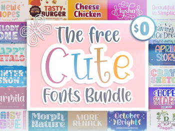 The Free Cute Fonts Bundle Free Download By Pixirak |