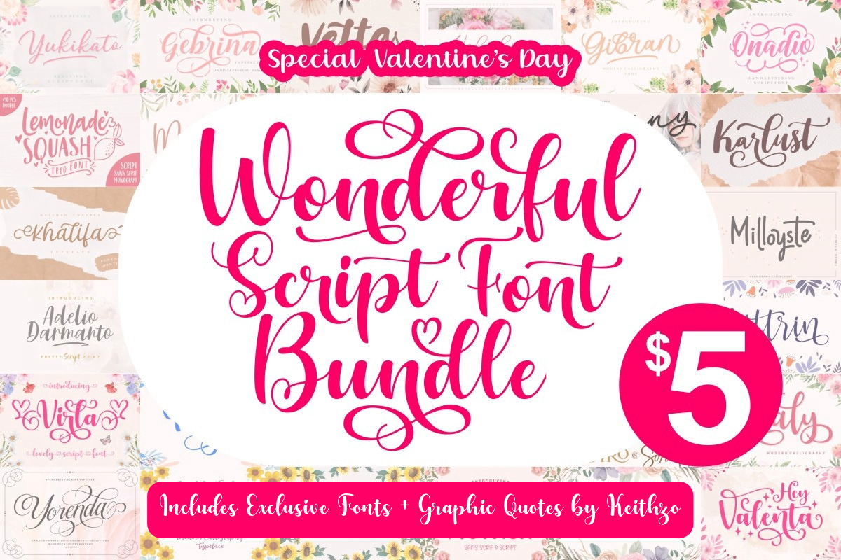 Wonderful Script Font Bundle