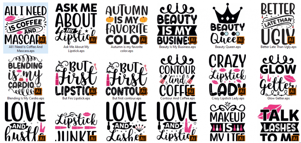 Makeup SVG Design Bundle