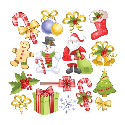 Christmas Elements Set Vector