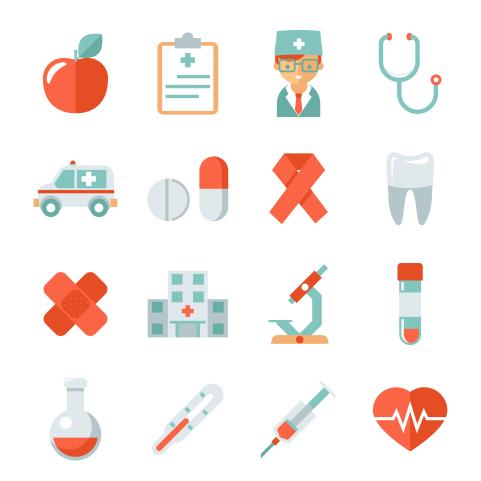 Medicine and health care icons