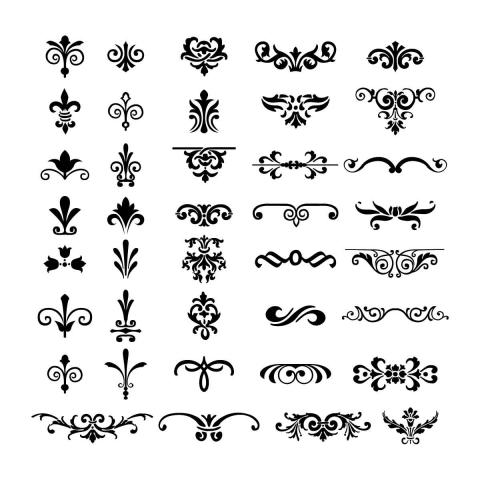 caliography Element vector art