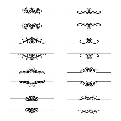 caliography Element vector art