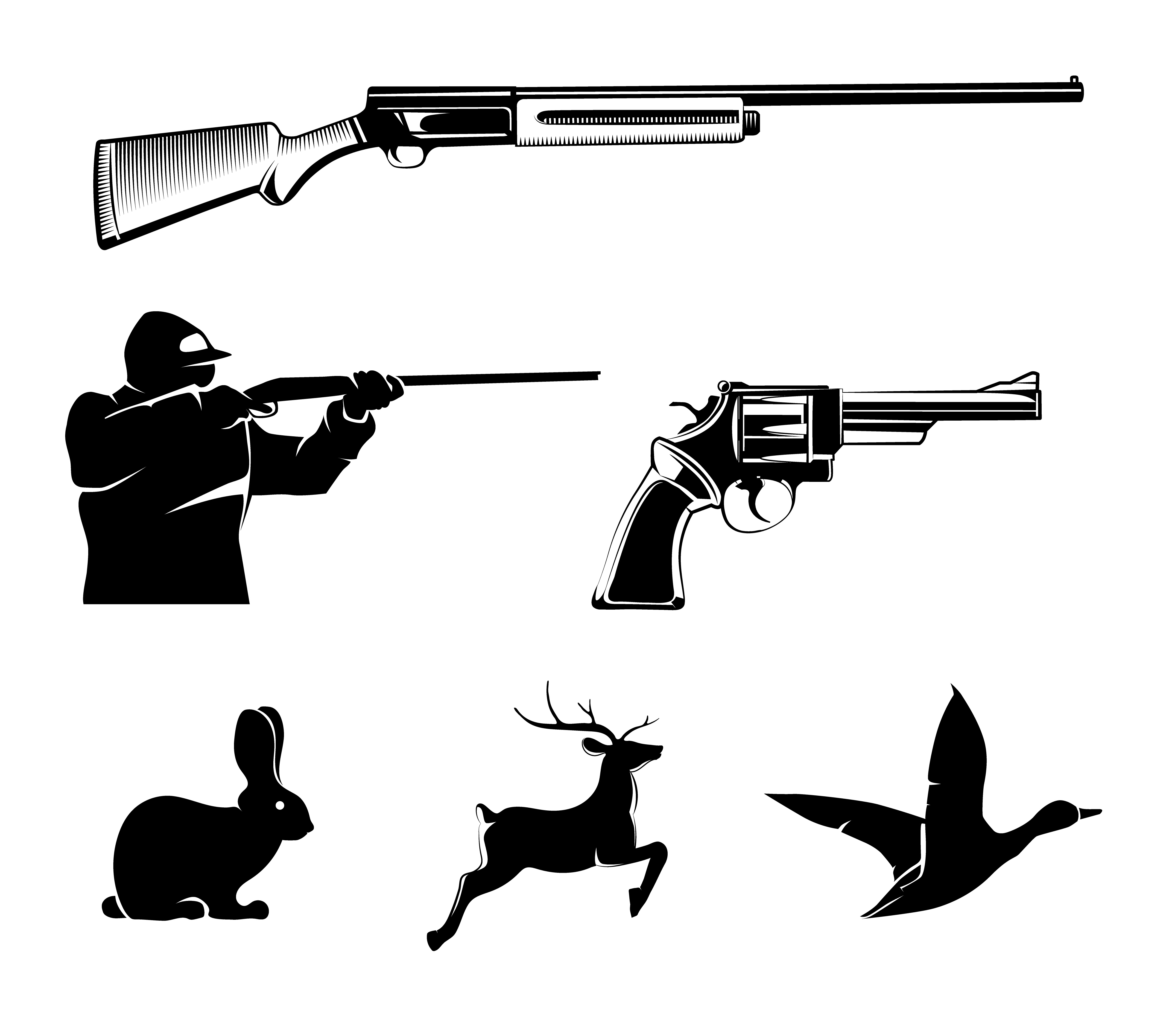 hunting vector element download