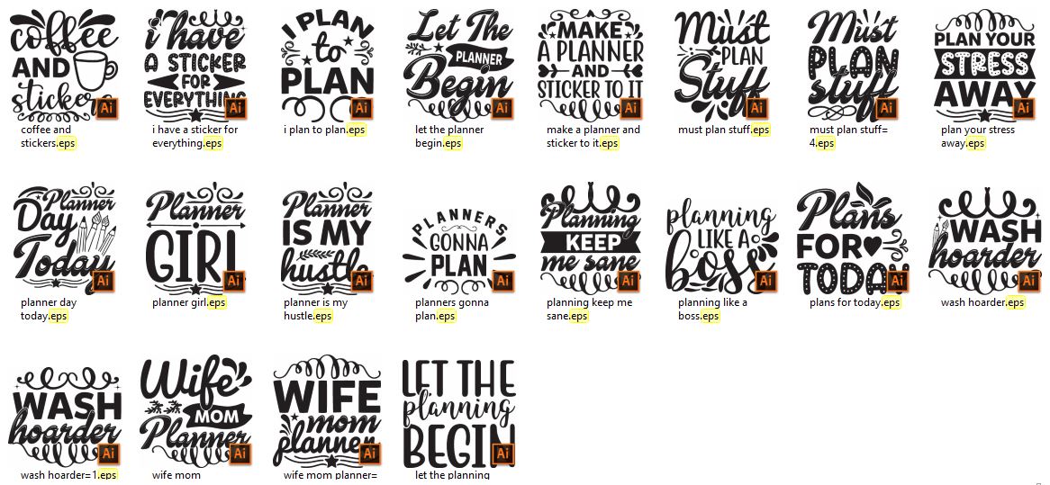 Planner-SVG-Design-Bundle-22841622