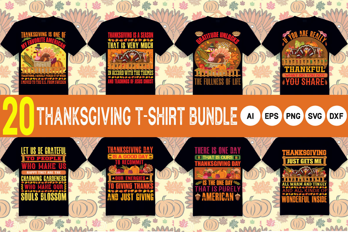 ThanksGiving T-Shirt Design Bundle