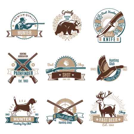 hunting vector element download