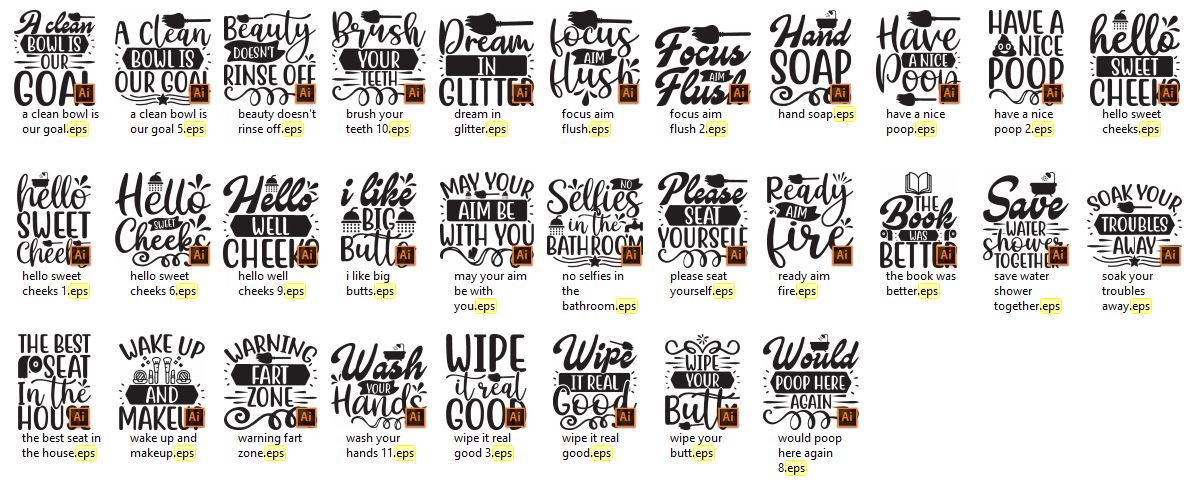 Lavatory SVG Design Bundle