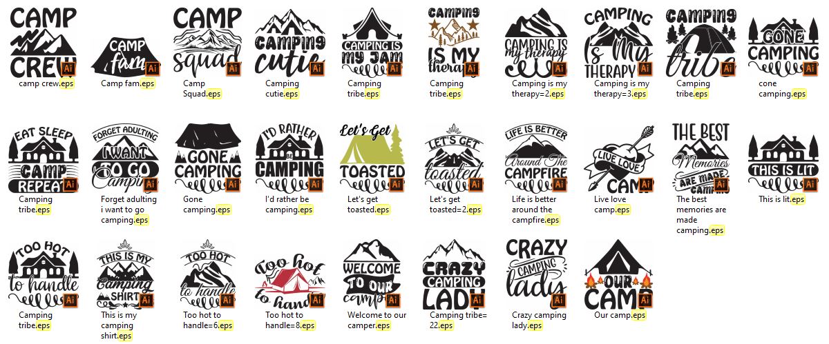 Camping SVG Design Bundle:
