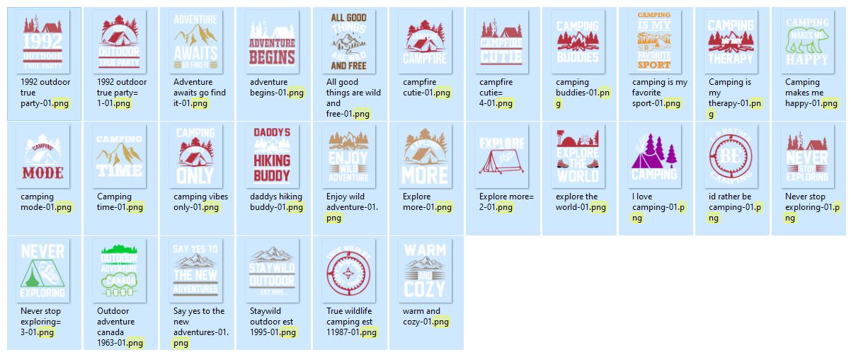 Tenting-TShirt-Design-Bundle