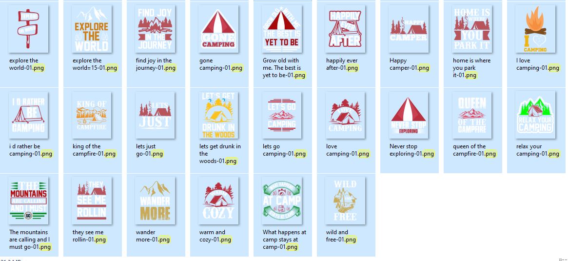 Tenting-TShirt-Design-Bundle