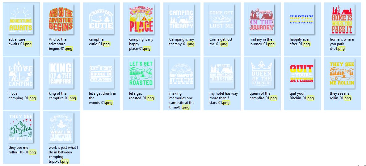 Tenting T-Shirt Design Bundle