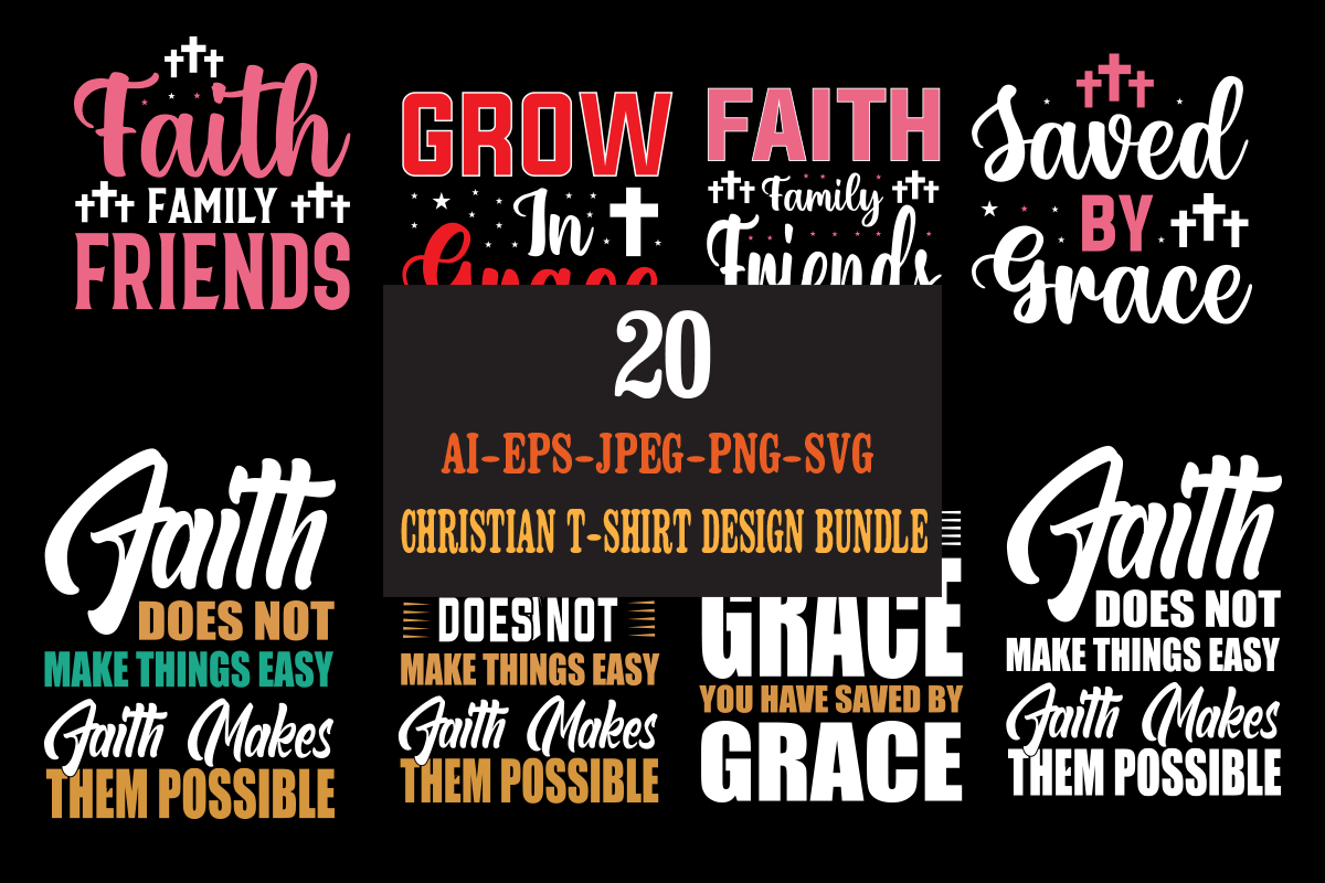 Christian T-Shirt Design Bundle