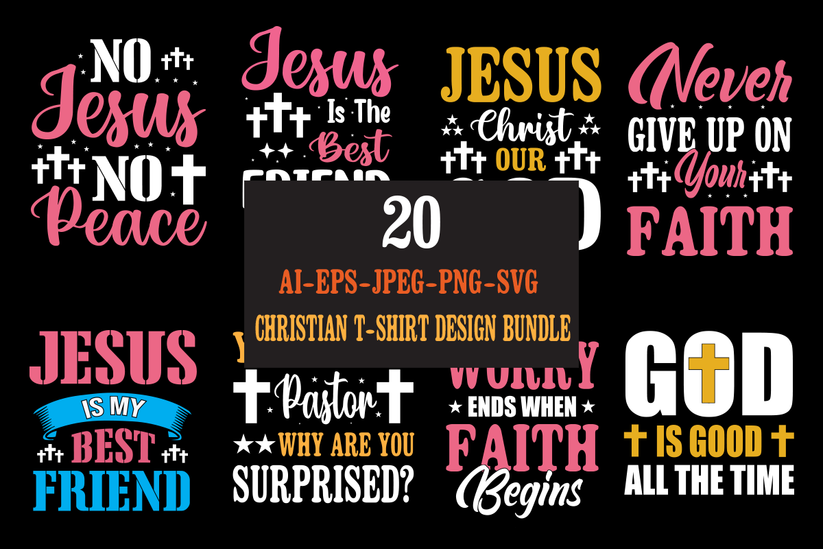 Christian T-Shirt Design Bundle