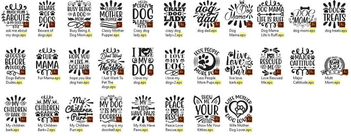 Dog-SVG-Tshirt Design Bundle