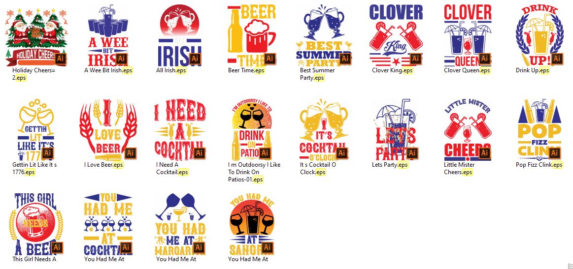 Drink-and-Party-TShirt-Design-19277887