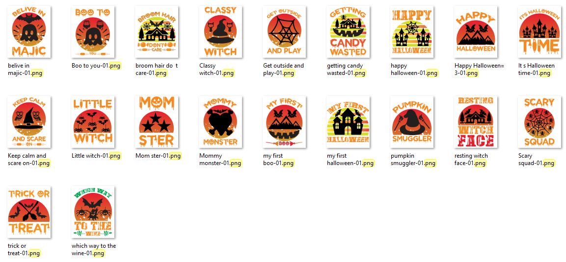 Halloween Typography T-Shirt Design Bundle