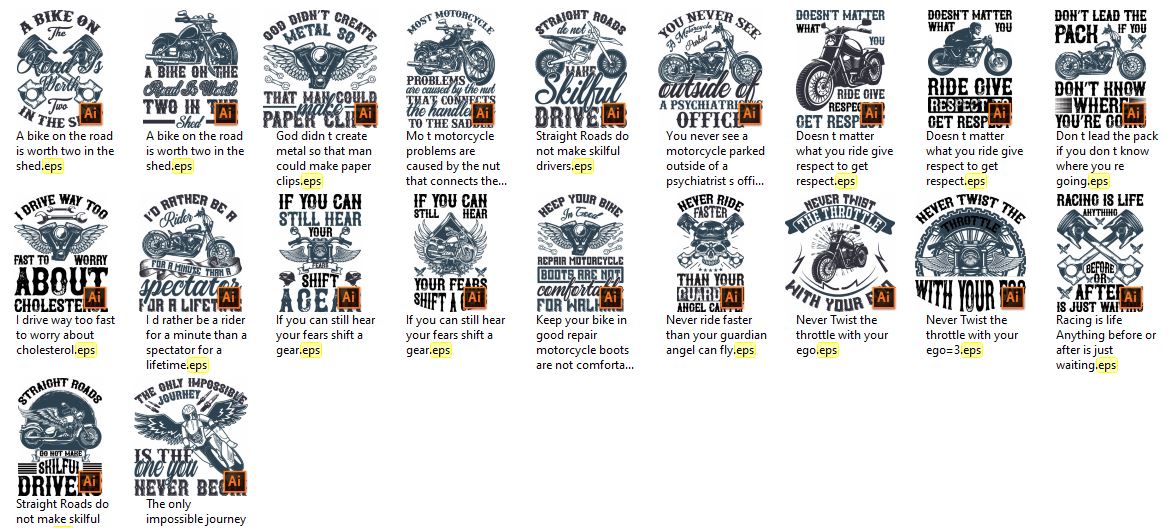 Motorbike T-Shirt Design Bundle