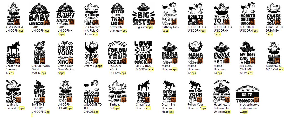 Unicorn-SVG-Bundle-14753238