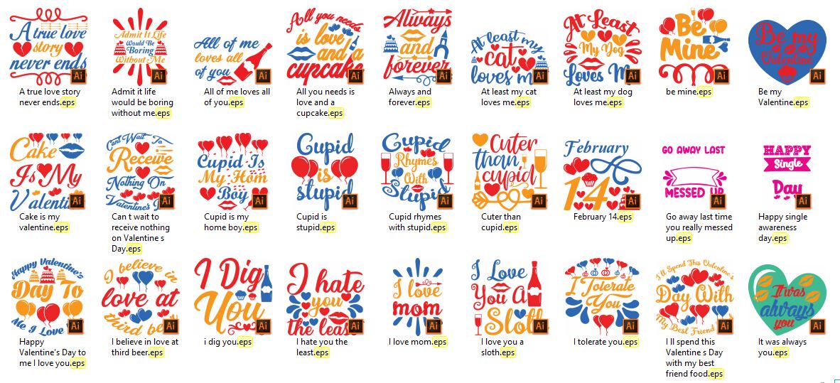 Valentine's Day SVG Design Bundle